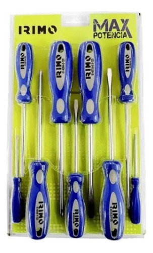 Set Juego 9 Destornilladores Irimo Max Phillips Plano Kit