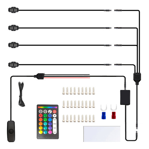 Cinturón De Luz Led Con Ajuste Colorido Para Coche, Carreter