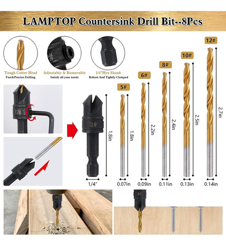 28 Herramientas Para Taladrar Biseles Para Carpintería, Incl