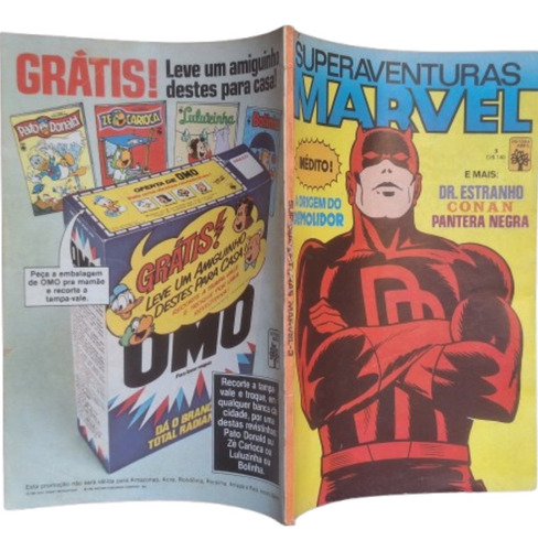 Hq Gibi Superaventuras Marvel N. 3 Set 1982 Raro E Ótimo! (Usado)