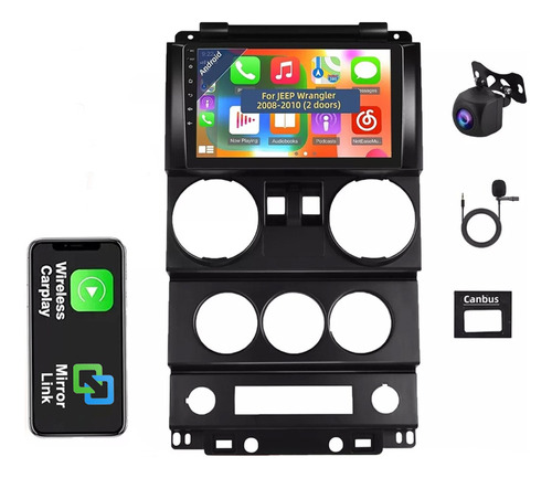 9 Gps Autostereo 2+32 G Carplay Para Jeep Wrangler 2008-2010