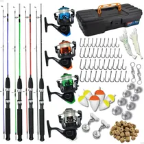 Comprar Kit Pesca Completo 4 Varas + 4 Molinetes Maleta Acessórios