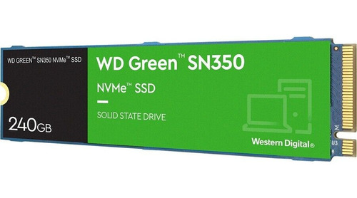Disco Solido Ssd Interno Wd Green Sn350 240gb M.2 2280 Nvme Verde