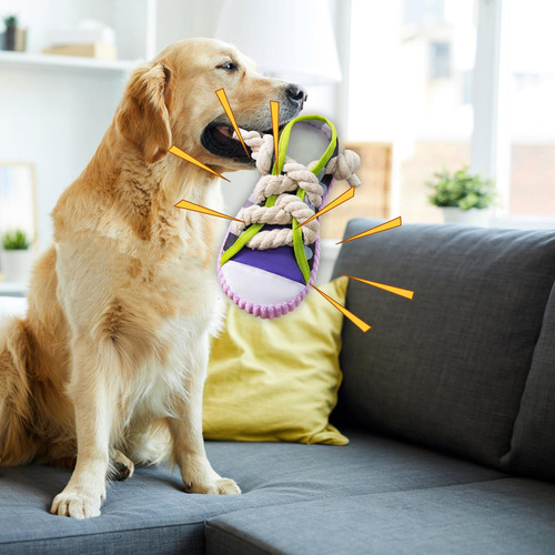 Juguete Para Morder Para Perros, Borde De Zapato Morado
