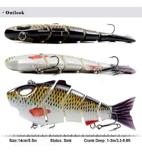 Bass Lure Bionic Crankbait Bass Lure De 5.5 Pulgadas/1.4 Oz