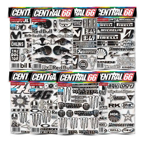 Cartela 156 Adesivos Chery Tiggo Preto