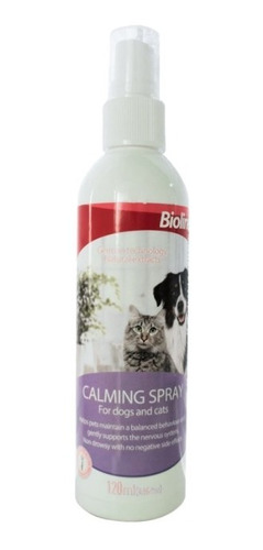 Spray Calmante Para Perros Y Gatos Bioline 120 Ml