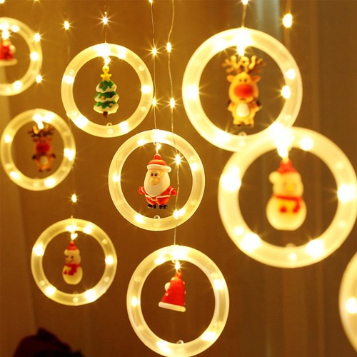 Para Aplicável A Navideñas De Ventana 3d Novedad Luces