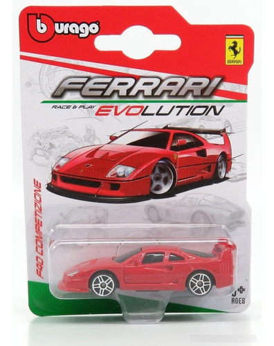 Auto Burago Ferrari F40 1988 Original 1/64 Nuevo Blister