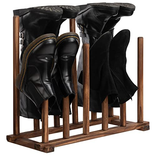 6 Pares De Soportes De Almacenamiento Botas De Madera, ...