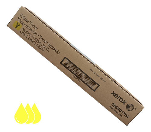 Tóner Xerox Altalink C8030 C8035 C8045 C8055 C5070 Amarillo 15,000 Páginas Código 006R01704