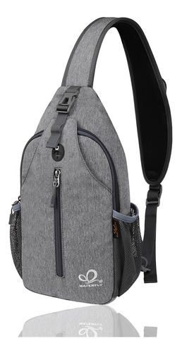 Waterfly Mochila Cruzada Mochila Bandolera Hombre Mujer Color Gris Oscuro
