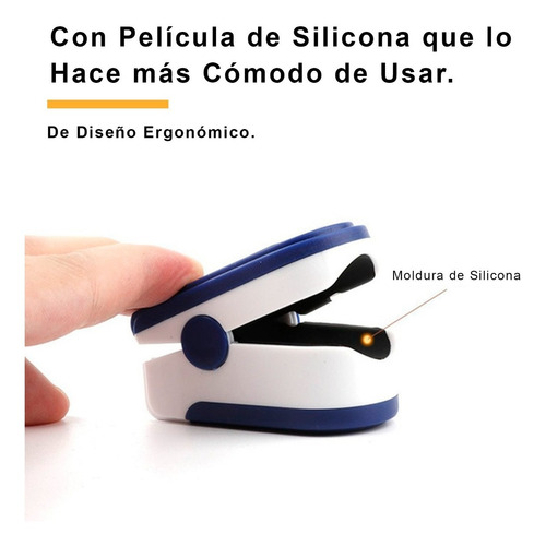 Imagen 3 de 4 de Oximetro Pulso Dedo Uso Médico Profesional Medición Digital