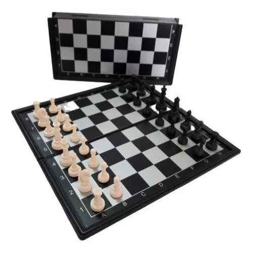 Mini Jogo De Xadrez Magnético Tabuleiro Portátil Estratégia - R$ 29,9