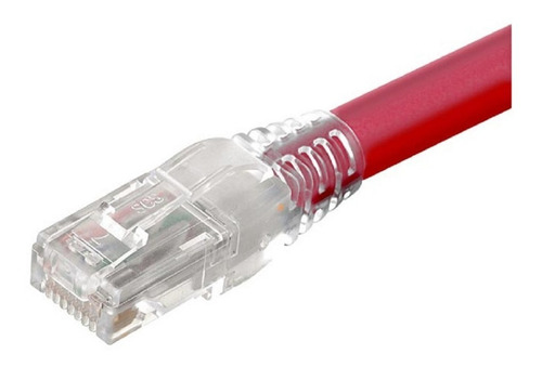 Cable Utp Patchcord Amp 1.20m Cat 5e Rojo Rj45 Redes