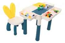 Comprar Mesa Didactica Lego KIDDOS Actividad Construcción Block Table Plus Mesa Con Juego De Bloques Para Niños, Incluye Silla Y Bloques De Lego, Canastas de Almacenamiento, Ergonomica, Silla Con Orejas
