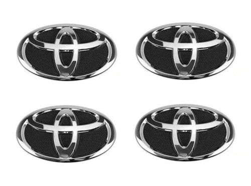 2 Pares Emblema Toyota Oval Resinado Para Chave Canivete