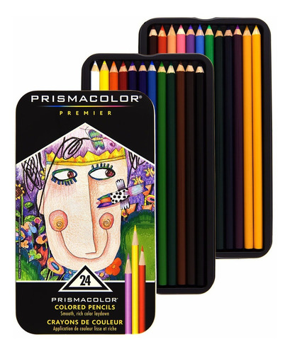 Prismacolor Lápices Premiun Núcleo Suave 24 Colores 