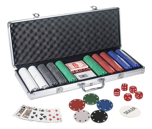 Set Poker 500 Fichas | Maletin Poker Profesional | Juego De 