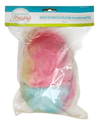 Mega Huevo De Pascua Forrado De Peluche Color Pastel 20x12cm