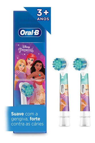 Refil Escova Dental Elétrica Infantil Disney Princess Com 2 Unidades Oral-b
