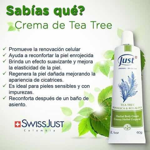 Crema Tea Tree Sellada Y Original Swiss Just