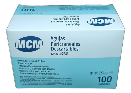 Equipo Pericraneal Aguja Butterfly Mariposa 23g X 50 Un.