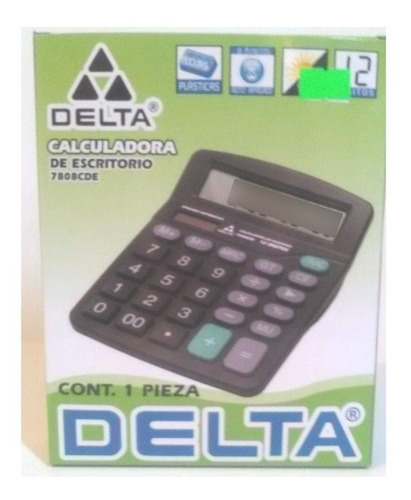 Calculadora Barrilito Delta Escritorio 12 Dígitos 13.2x /vc Color Negro