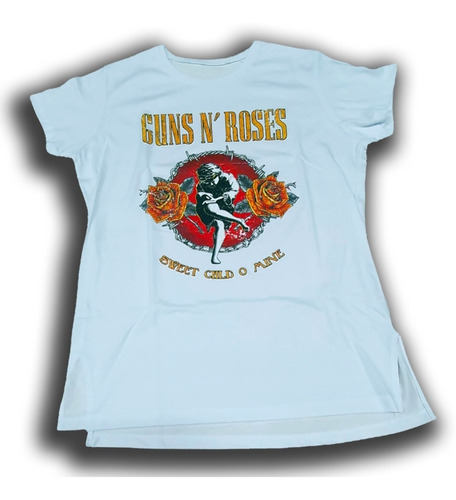 Remera Guns N Roses Sweet Child O Mind Blanca Lupe Store
