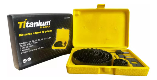 Kit Serra Copo 16 Pecas 07806 Titanium