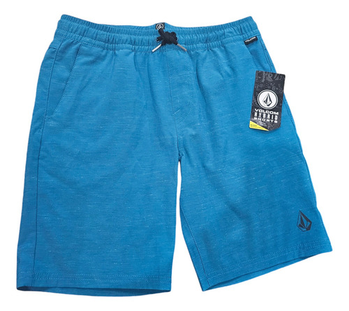 Volcom Hybrid Short Youth Bermuda Niños Talla 10/12 Azul