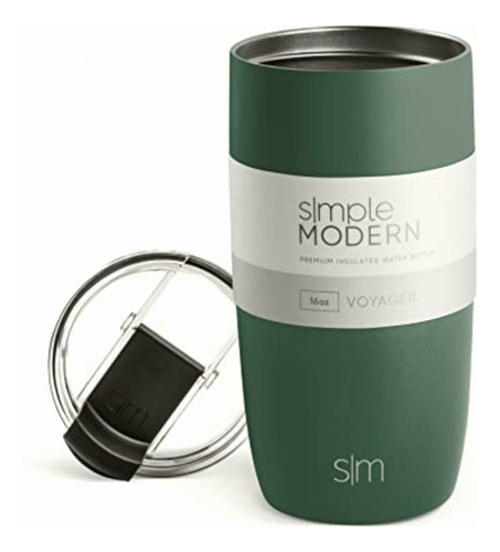 Simple Modern Travel Coffee Mug Tumbler With Flip Lid | Color -forest
