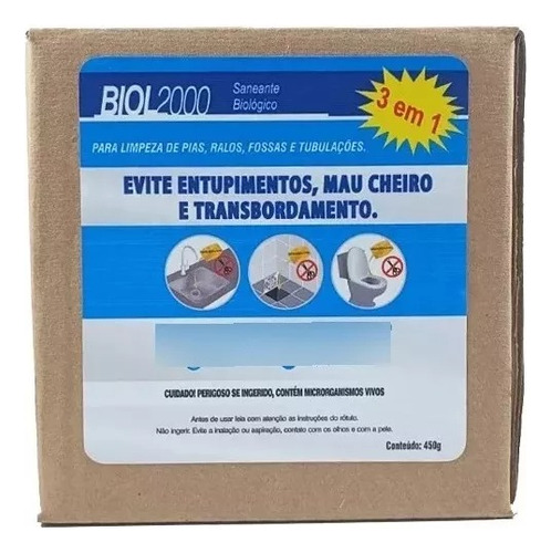 Biol 2000 Com 30 Saches Limpa Desentope Ralo Canos Pia Fossa