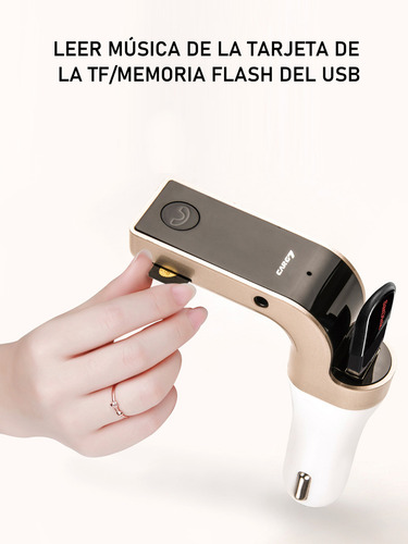 Transmisor Fm Bluetooth Cargador Usb 3.5mm Auto Manos Libres