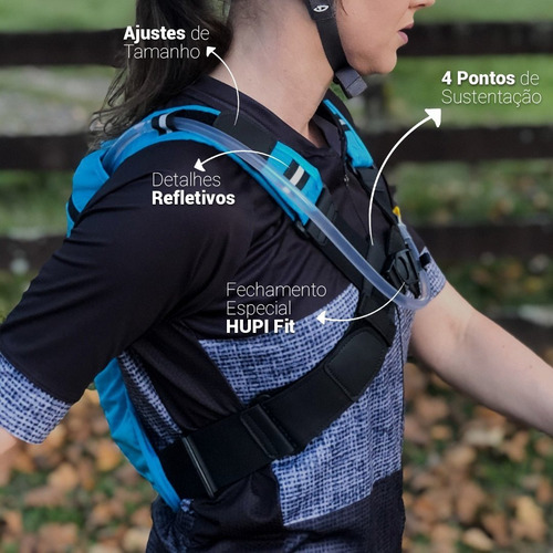 Imagem 3 de 4 de Mochila De Hidratação Hupi Pok 2 Litros Azul Uswe Ciclismo