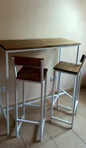 Comprar Barra Estilo Industrial + 2 Taburetes Altos