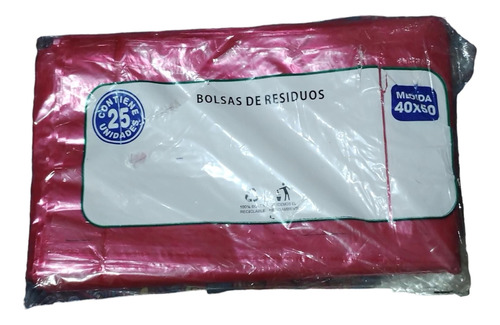 Bolsa De Residuos Patológicos Roja 40x50 25 Unidades