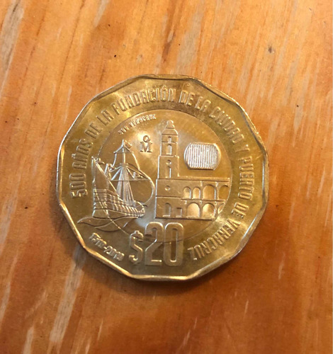 Moneda 500 Años De La Fundación De Veracruz.