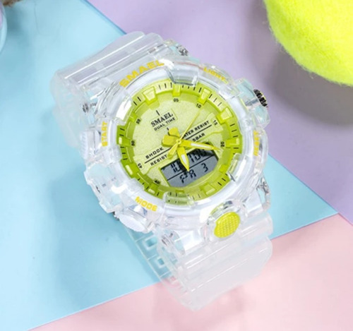 Relógio Esportivo Smael Feminino Verde Neon !