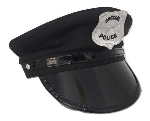 Quepe Policial Adulto Cap Fantasia Cosplay Chapeu Policia