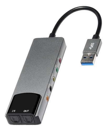 Tarjeta De Sonido Usb, Adaptador De Audio Usb, Premium, O