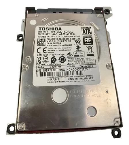 Disco rígido interno Toshiba MQ01acf050 500gb Series MQ01acf