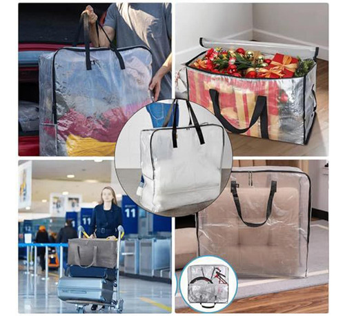 3 Bolsas Plegables Para Juguetes Con Asa Y Cremallera,