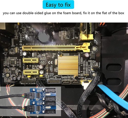 Placa Base Usb 9 Pin Header Hub Macho 1 A 2/4 Hembra Usb 2.0