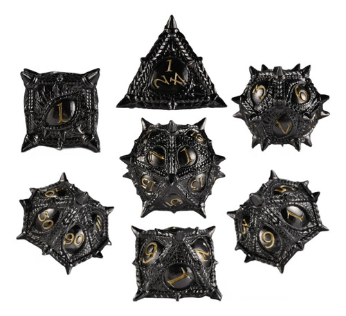 Juego De Dados Metálicos Superpass Dnd Rpg Dice Dice Y Drago