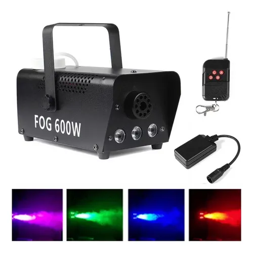 comprar Maquina De Humo Luces De Colores Rgb 600w C\u002Fcontrol Remoto
