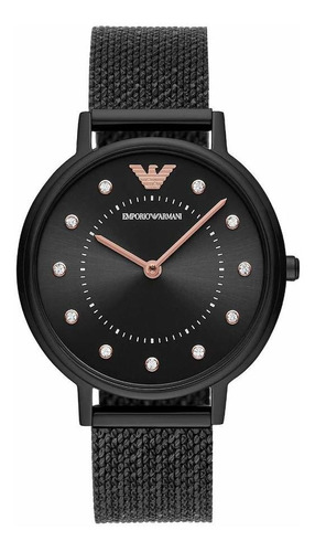 Reloj Mujer Emporio Armani Ar11252 Cuarzo Pulso Negro En