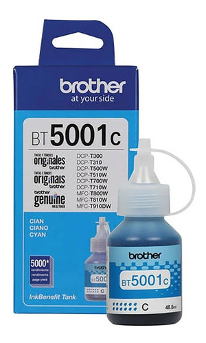Tinta Brother Bt5001 Cian T300 T500 T700 T800 Original