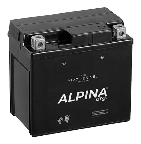 Imagen 2 de 4 de Bateria Gel Alpina Ytx7l-bs Twister Cbx 250 Tornado
