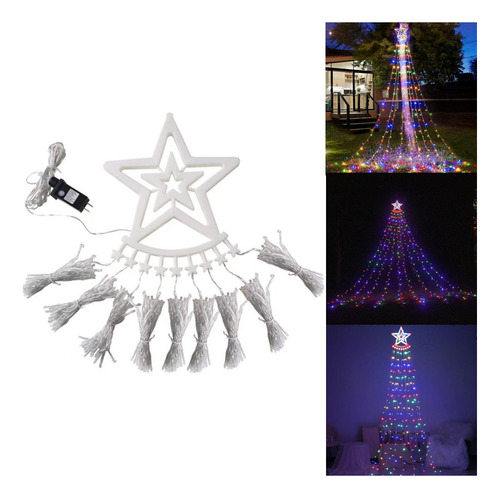 Guirnalda De Luces Led Con Forma De Estrella, 8 Modos, Decor